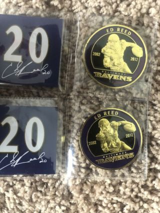 Ed Reed Commemorative Coins Ravens Vs England Game Book