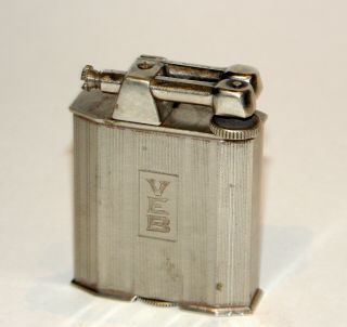 rare 1929 art deco clark 8 sided liftarm pocket petrol cigar lighter 2