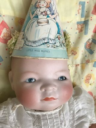 Antique 16 " Grace Putnam Bye - Lo Bisque Head Baby With