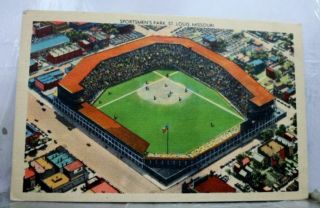 Missouri Mo Sportsmens Park St Louis Postcard Old Vintage Card View Standard Pc