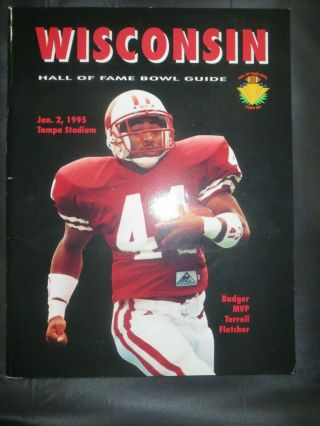 1995 University Of Wisconsin Badgers Football Program Hall Of Fame Bowl