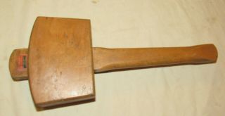 Vintage Wooden Mallet Old Woodworking Tool Stormont Makers Label