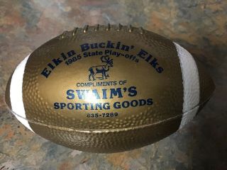 Plastic Souvenir Mini - Football Elkin High School (nc) Buckin Elks 1985 Playoffs