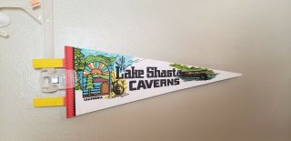 Lake Shasta Caverns California Mini Vintage Felt Pennant With Holder