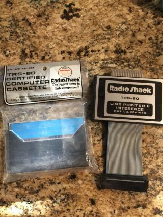 Radio Shack Trs - 80 Computer Cassette C - 20 & Line Printer Ii Interface