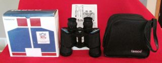 Tasco 7 X 35mm Vintage Binoculars 1982 With Case,  Instructions & Box