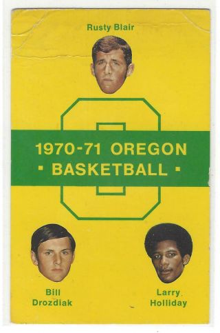 1970 - 71 Oregon Ducks Basketball Pocket Schedule