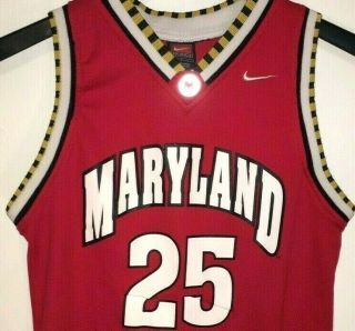 Vtg Nike Team University Of Maryland Basketball Jersey Rare Terrapins Terps Rare