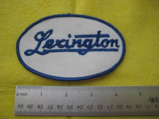 Vintage Lexington Script Antique Automobile Service Uniform Patch
