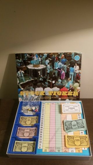 Vintage 1970s Stock Ticker Board Game Complete Copp Clark
