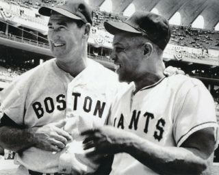 Ted Williams Red Sox And Willie Mays Giants 8x10 Photo 1960 All Star Game