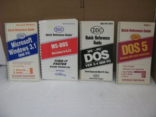 Ms - Dos Quick Reference Guide Book Set Of 4 Ddc Schwartz Segal Berg