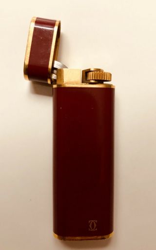 Authentic Cartier Bordeaux W/ Gold Case Lighter