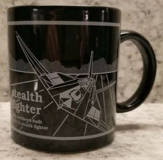 Vintage Lockheed Skunk F - 117a " Nighthawk " Stealth Fighter Coffee Cup/mug