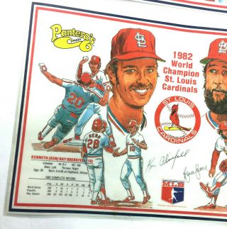 St.  Louis Cardinals 1982 World Champion Placements from Pantera ' s Pizza M0 2