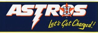 Houston Astros Baseball Team Bumper Sticker Vintage 1993