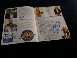 pro wrestling mid Atlantic autographed program 2008 nwa wcw wwe wwf tna impact 2