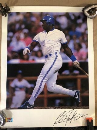 Vintage Bo Jackson Poster Pepsi 1991 Baseball 22 X 17 Inches 90 