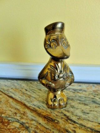 Vintage ? Walt Disney Brass Donald Duck Figurine Sailor Paperweight