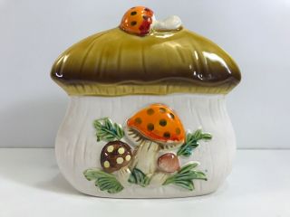 Sears Merry Mushroom Ceramic Napkin Holder Japan 1970 