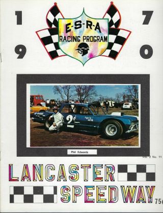 1970 Lancaster Speedway Modified Program - Phil Edwards - Db