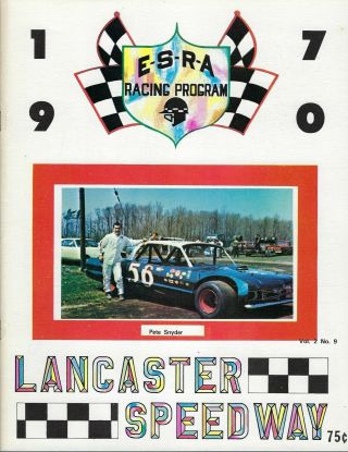 1970 Lancaster Speedway Modified Program - Pete Snyder - Db