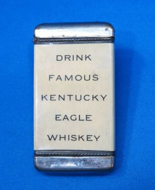Match safe,  Love ' s Flight/Kentucky Eagle Whiskey,  Bastian Bros. ,  celluloid wrap 2
