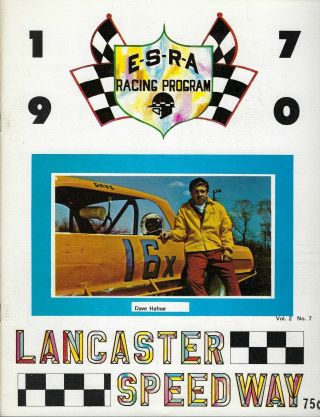 1970 Lancaster Speedway Modified Program - Dave Hafner - Db