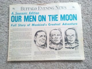 Vintage Buffalo Evening News - Moon Special Newspaper Section 1969 - Buffalo Ny
