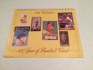 1987 Vintage 100 Years Of Baseball Cards Calendar