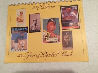 1987 Vintage 100 Years of Baseball Cards Calendar 2