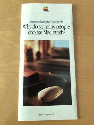 Rare Vintage 1993 Apple Computer Introduction To Macintosh Brochure