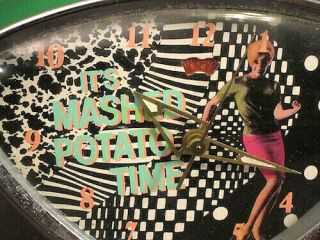 vintage mid century alarm clock 1960s boomerang it’s mashed potato time 2