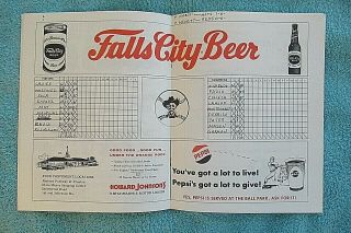 1970 Louisville Colonels League Baseball Program Scored Sterling Beer ad 2