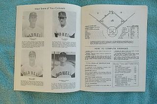 1970 Louisville Colonels League Baseball Program Scored Sterling Beer ad 3