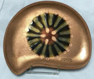 Mid Cent Mod California Handcrafted Enamel On Copper Nut Dish Sascha Brastoff