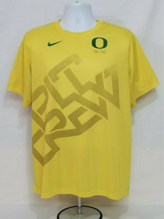 Oregon Ducks Basketball Nike Pit Crew 2015 2016 Dri - Fit Tee Shirt Men 