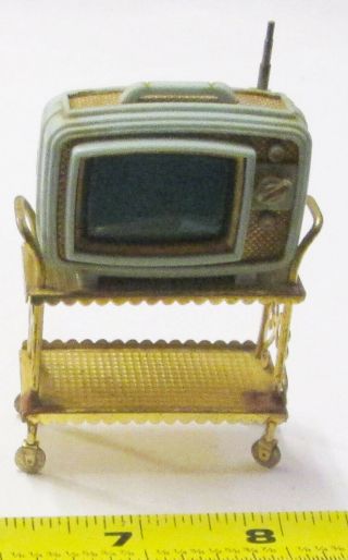Vintage Ideal Petite Princess Patti Htf Rare Doll House Television Tv On Stand