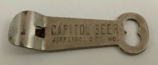 Vintage Capitol Beer Jefferson City Missouri Key Shaped Bottle Opener 1930s?