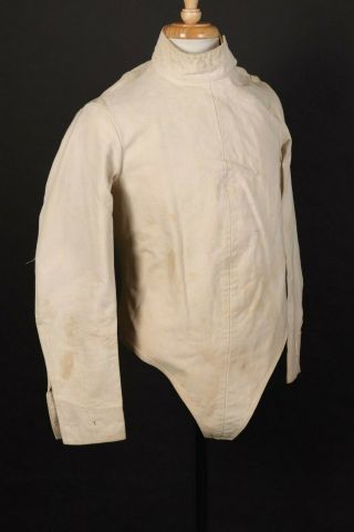 Vintage Antique Cotton Canvas Fencing Jacket