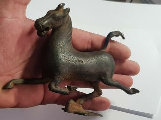 Fantastic Extremely Rare Ancient Roman Bronze Horse Statue.  287 Gr.  150 Mm