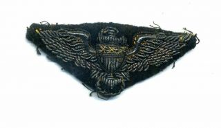 Ww2 Vintage Usn Naval Officer Aviator Bullion Wings Of Gold