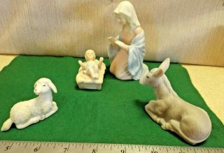 Vintage Lefton Christmas Nativity Scene 00332 Figures Euc