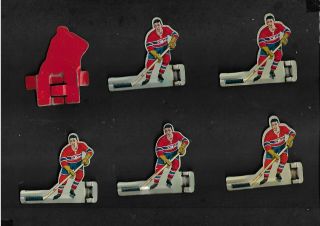 1960 ' s NHL EAGLE TABLE TOP SET OF 6 MONTREAL CANADIENS,  5 PLAYER,  1 GOALIE 2