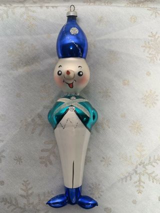 Vintage Italy De Carlini Hand Blown Figural Glass Christmas Ornament Toy Soldier