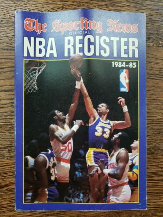 1984 - 85 The Sporting News Nba Basketball Register Guide Kareem Abdul - Jabbar