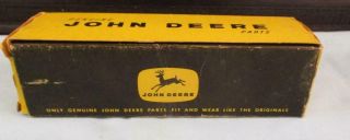 Vintage John Deere Parts Box Black Yellow Advertising Display Sign