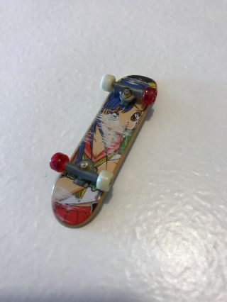 Hook Ups Tech Deck Skateboard Mini - Anime Girl Vintage Hookups Rare