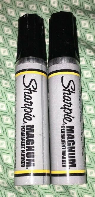 Vintage Sharpie Magnum Sanford Markers 2 Collectible Xylene Based Solvent