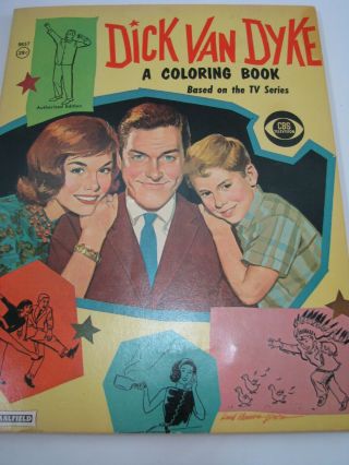 Vintage Dick Van Dyke Show Coloring Book Saalfield 1963 Cbs Tv Mary Tyler Moore